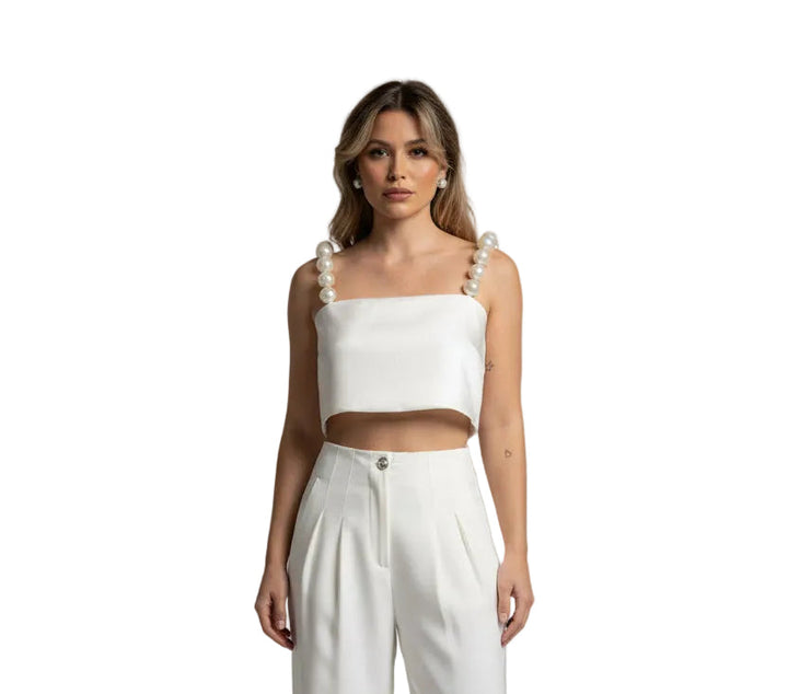 Elegant Pearl Short Vest - cas7m