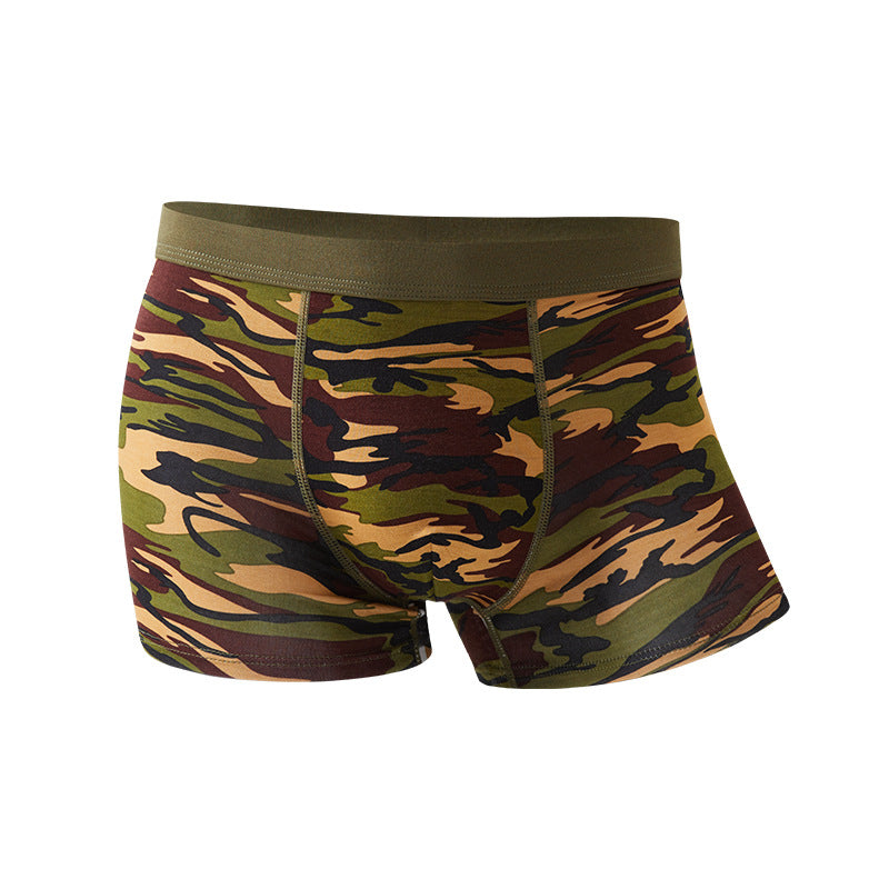 Camouflage Men's Underwear Modal Breathable Boxers Mid-waist Printed Boxers - cas7m