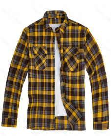 Mens Stylish Long-Sleeve Lapel Shirt - cas7m