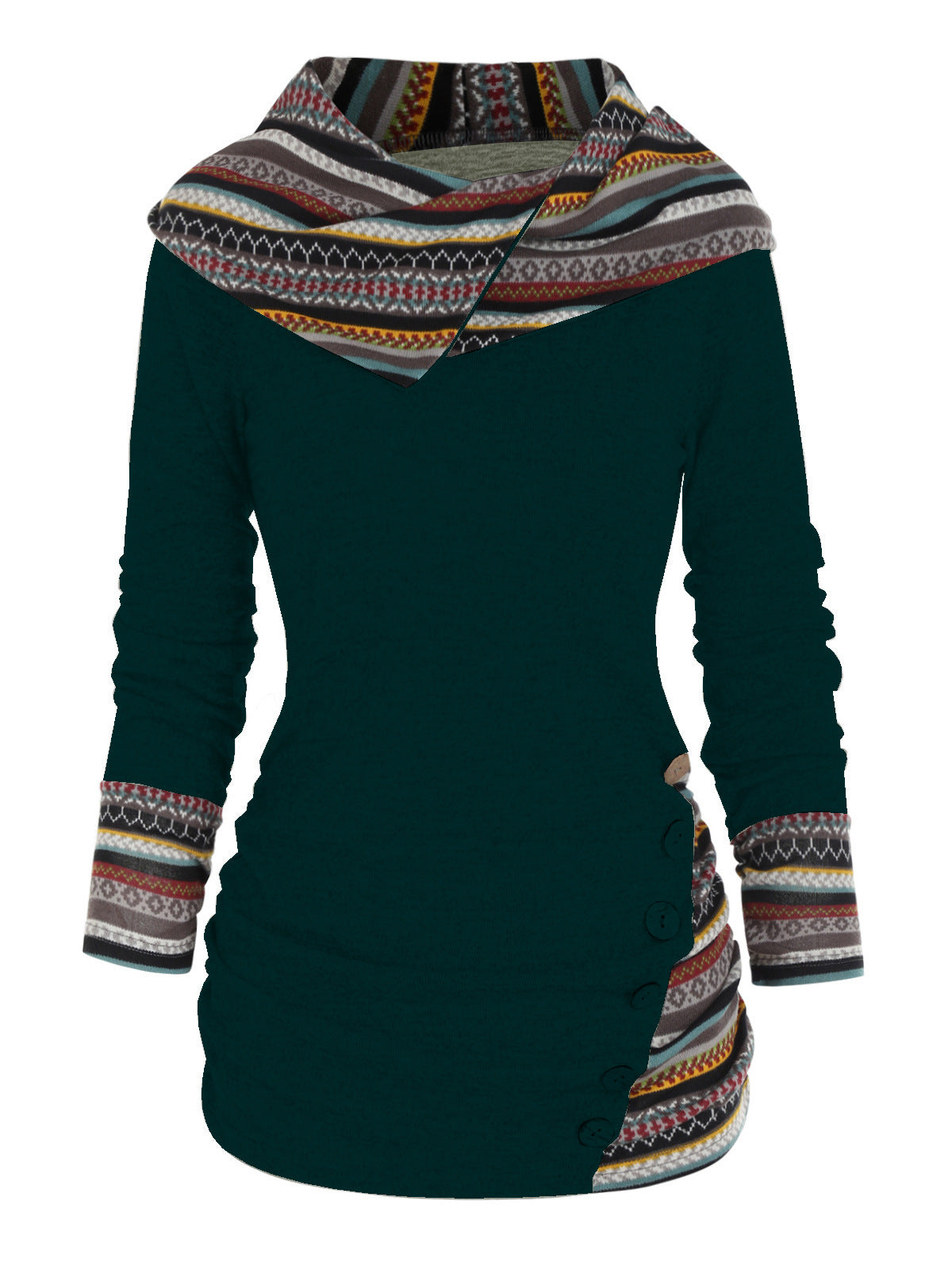 Knitted Long Sleeve Button Top Women - cas7m