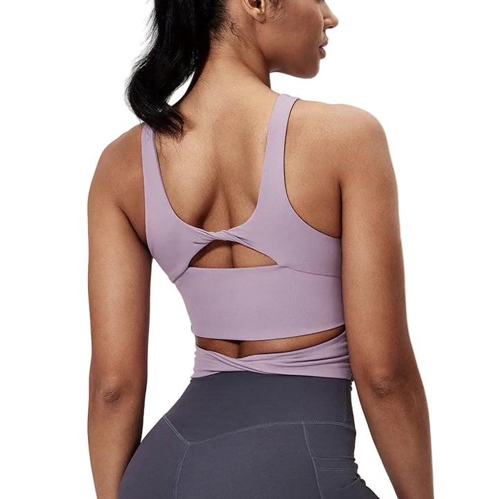 Nude-Feel Cross-Back Sports Bra For Women - cas7m