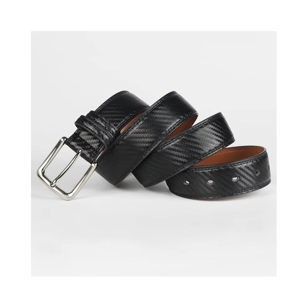 Genuine Business Leather Belt For Men Or BOY Swivel Pin Buckle Casual Versatile Belt - cas7m