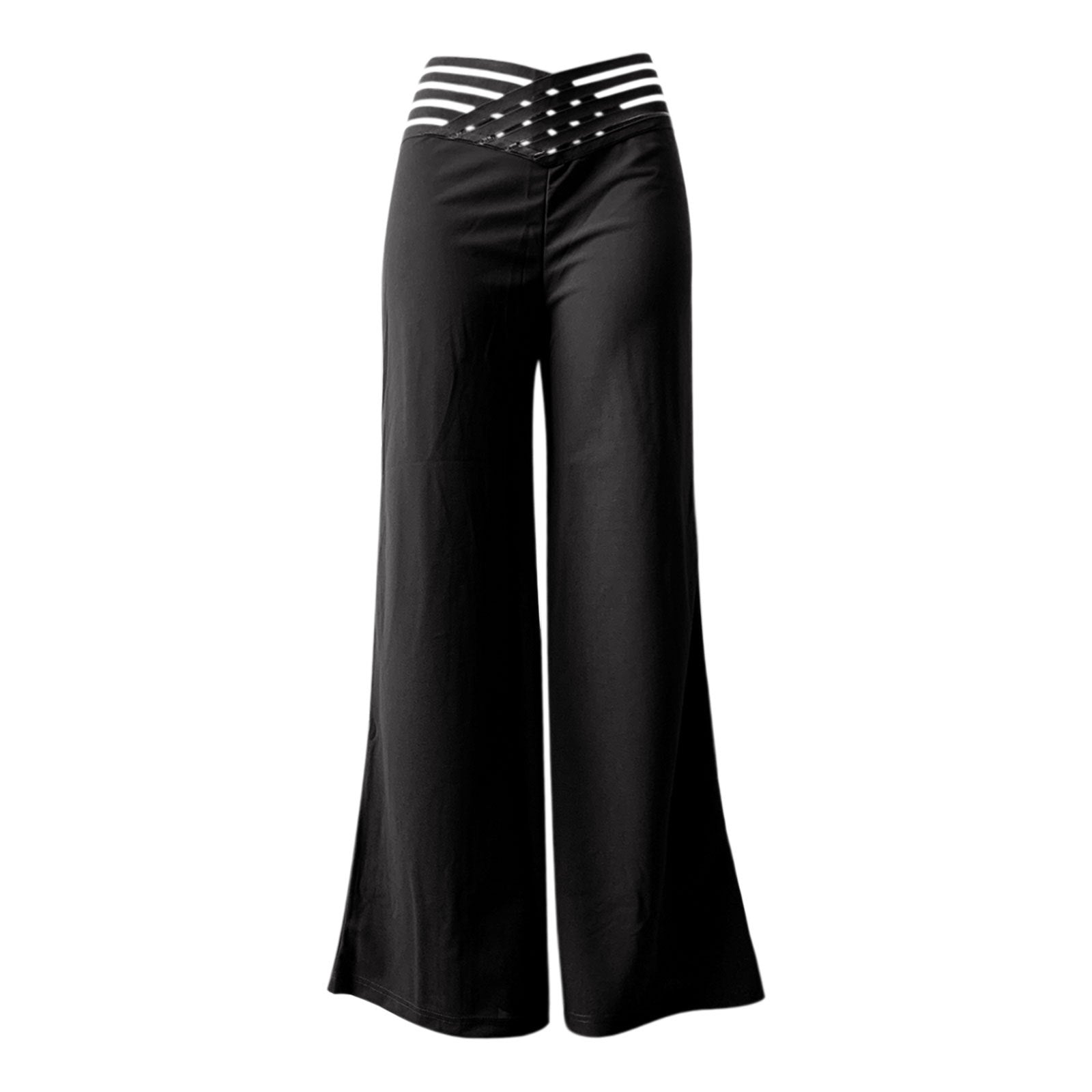 Hollow-out Belt Trousers Micro-flared - cas7m