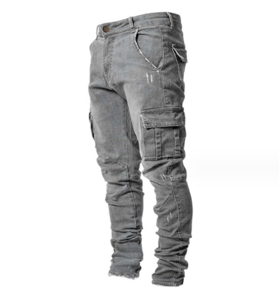 New Skinny Jeans With Side Pockets And Feet For Men - cas7m