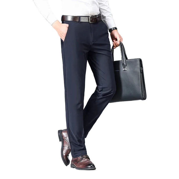 Men's High Elastic Jinammonia Ice Silk Casual Pants - cas7m