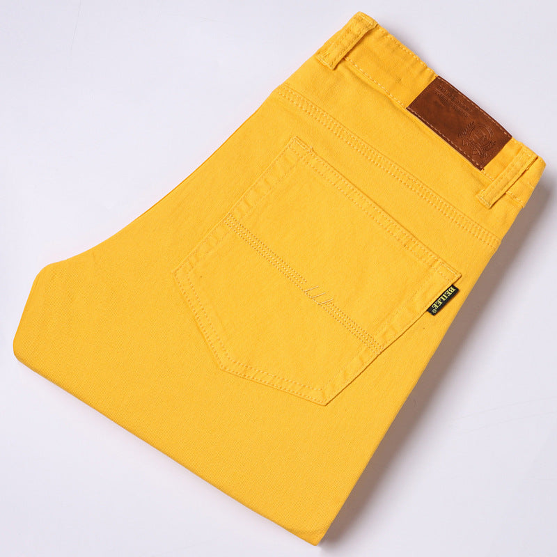 Slim Fit Stretch All-matching Mid Waist Casual Jeans - cas7m