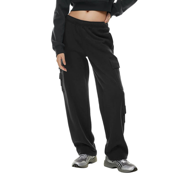 Women's Fashion Work Clothes Pocket Sweatshirt Trousers - cas7m