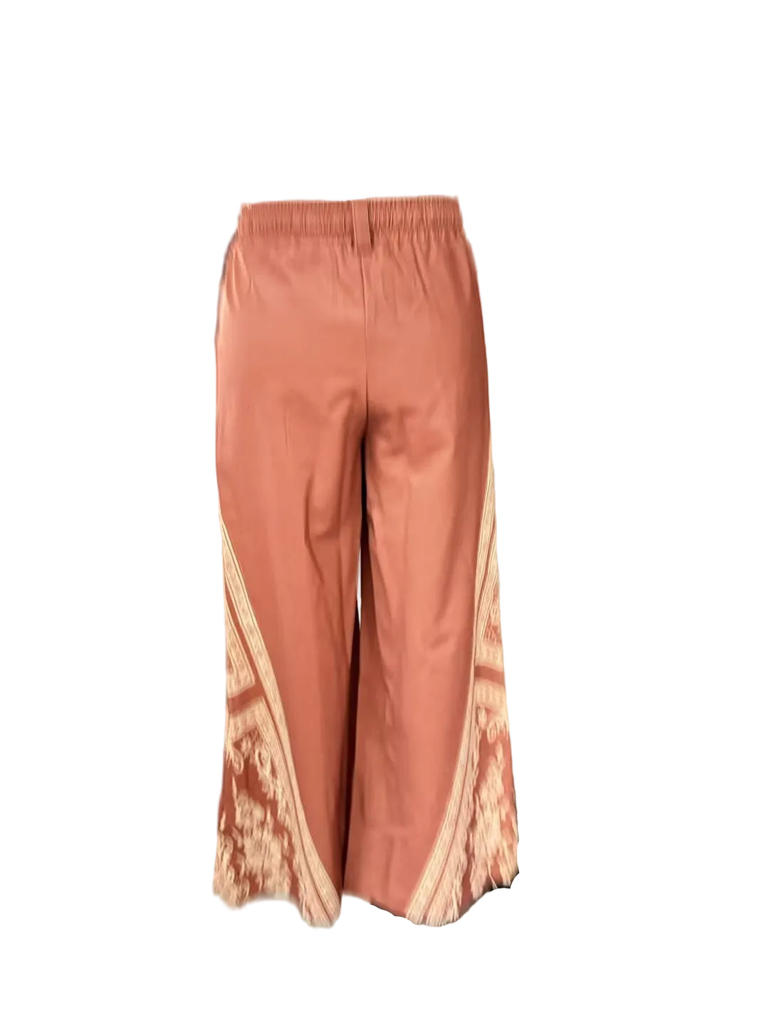 Women's Retro Patchwork Wide-Leg Pants, High-Waisted Drape Flared Pants, Ethnic Style Tie Casual Pants - cas7m