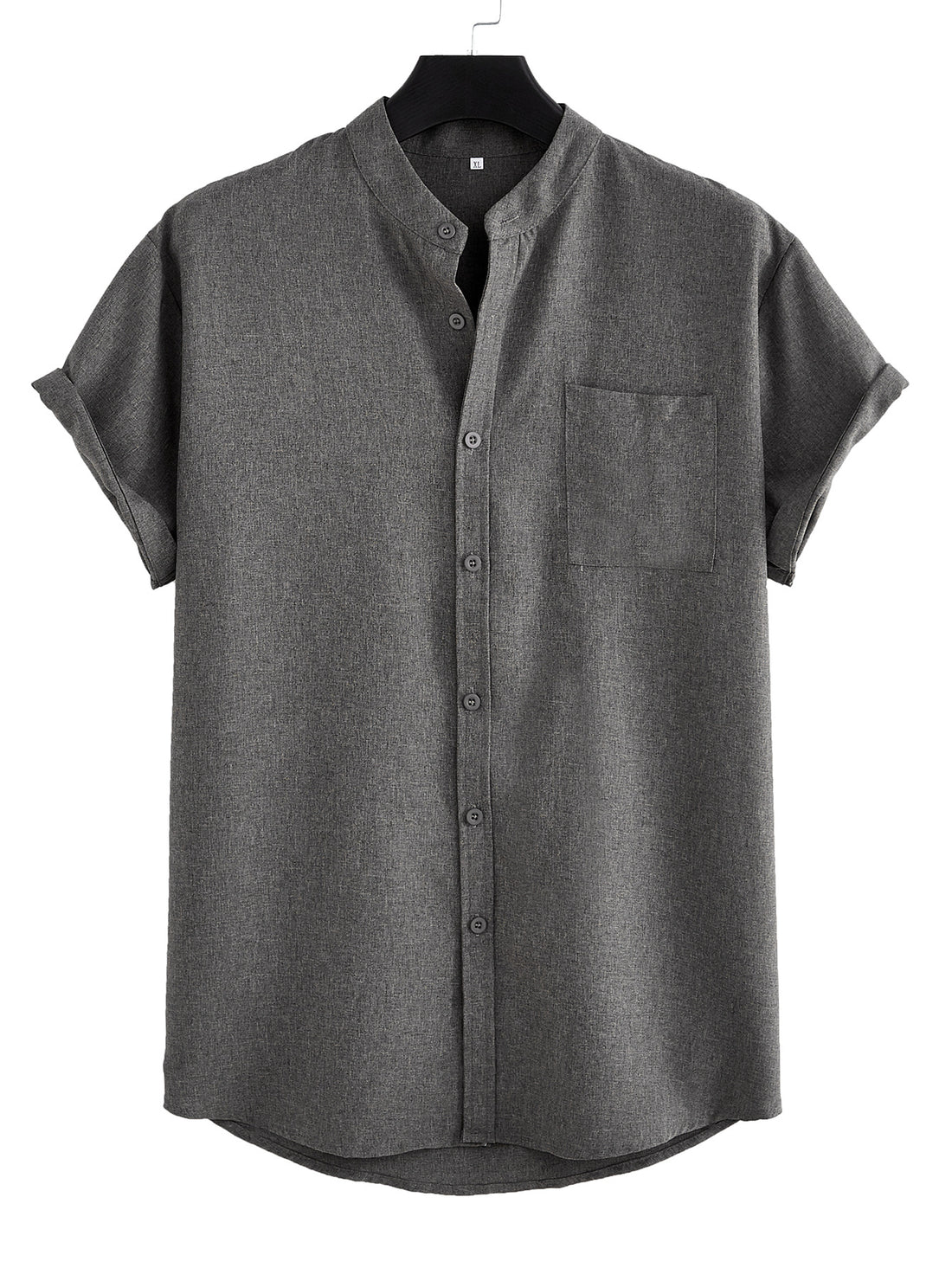 Men's Solid Color Casual Shirt With Pocket - cas7m