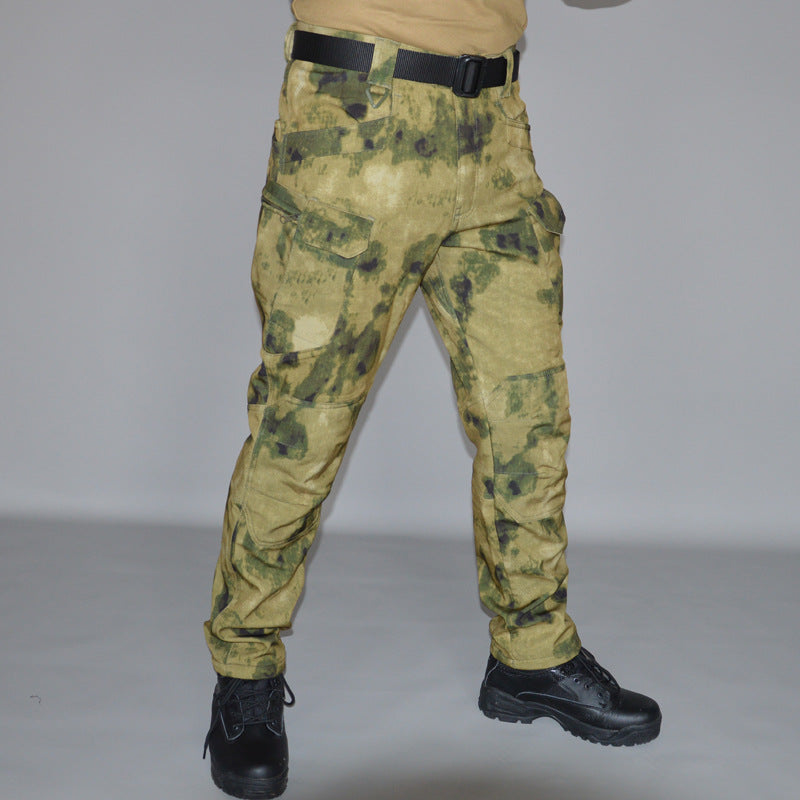 Autumn And Winter Outdoor Fleece-lined Tactical Pants Men - cas7m