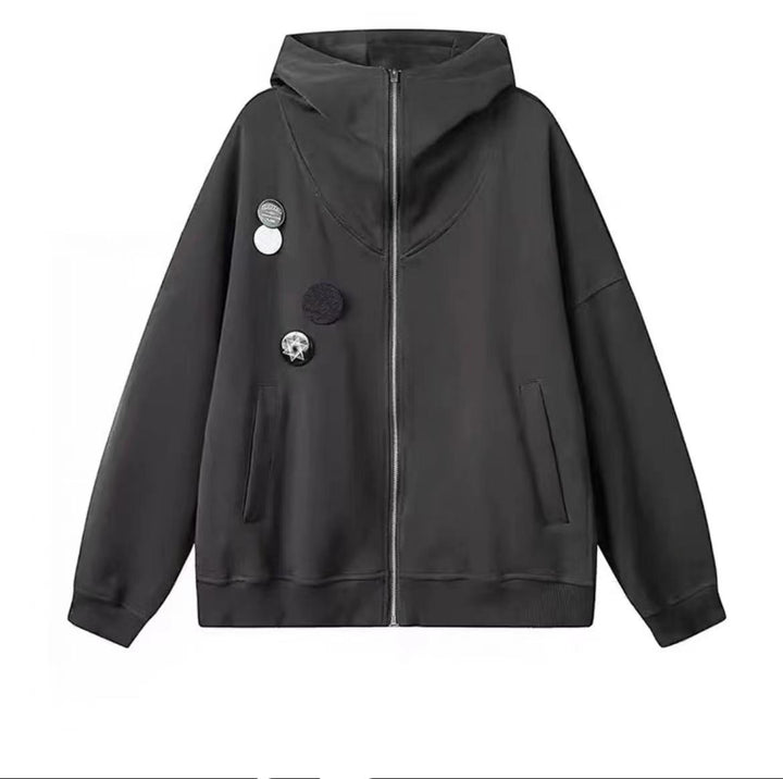 Outline Badge Hooded Hoodie For Men And Women - cas7m