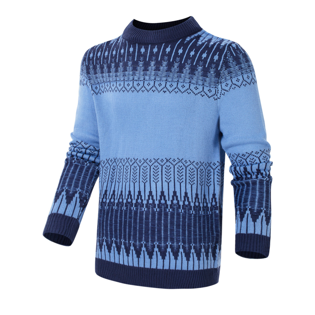 Men's Knitted Sweater Fashion Long-sleeved Pullover Tops Fall And Winter Clothing - cas7m