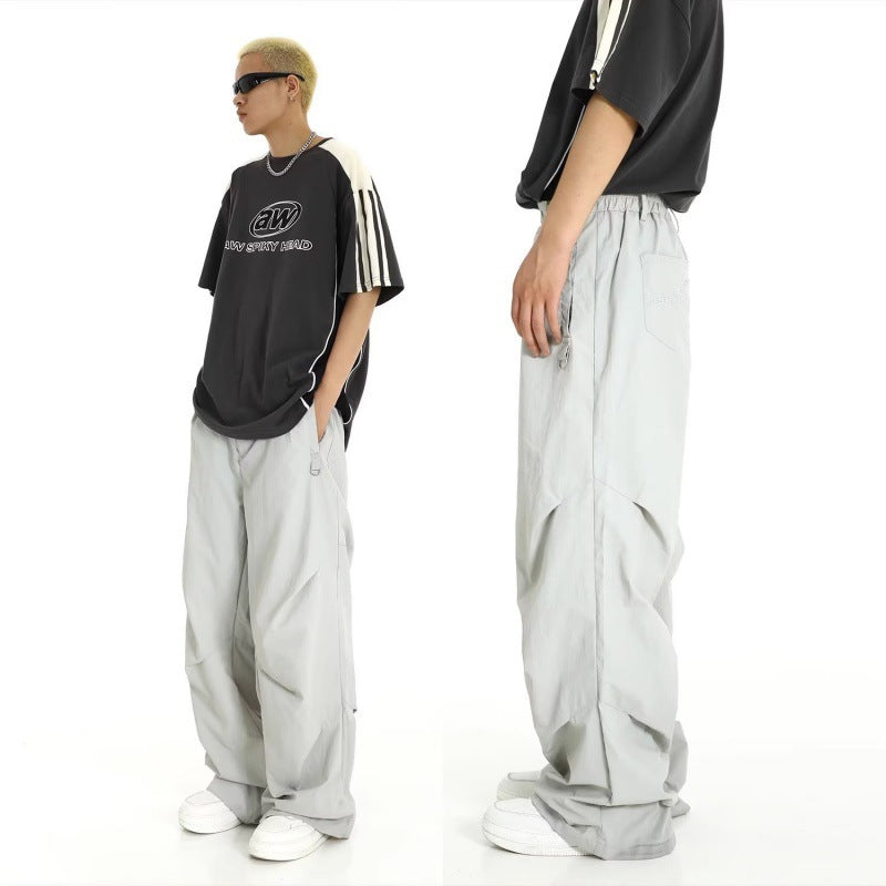American Design Pleated Workwear Casual Pants Men - cas7m