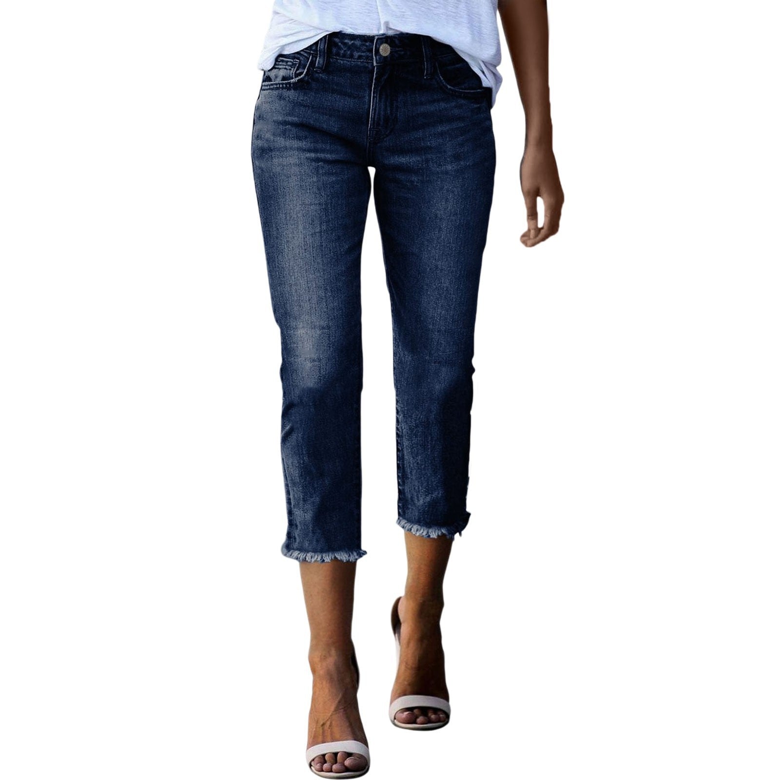 Fashionable Retro Slim-fit Stretch Jeans For Women - cas7m
