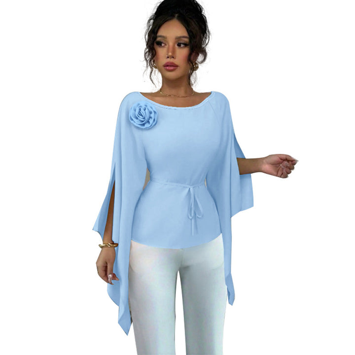 Elegant And Stylish Split Long-sleeve Shirt For Women - cas7m