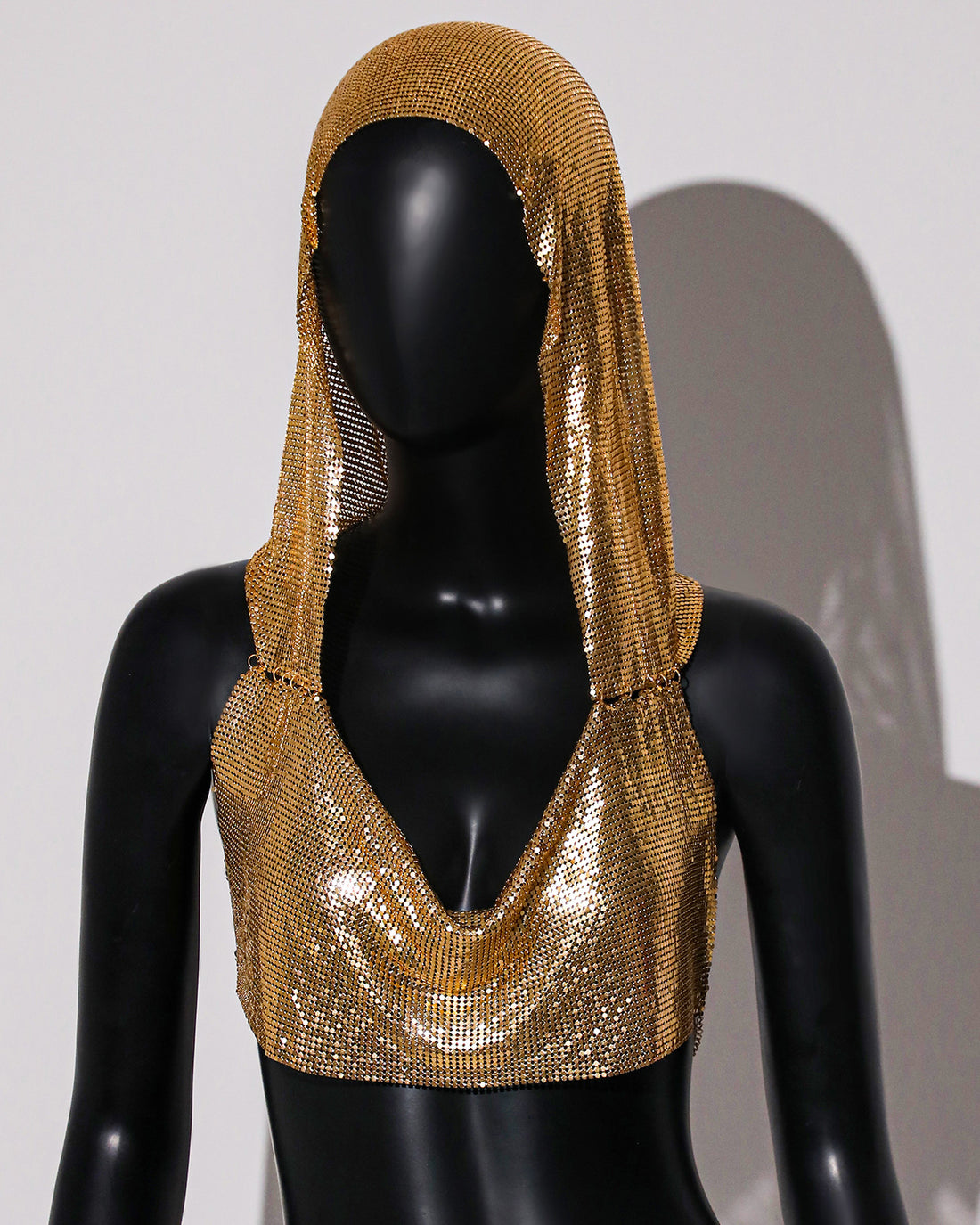 Sexy Outerwear Metal Sequins Hooded Vest - cas7m