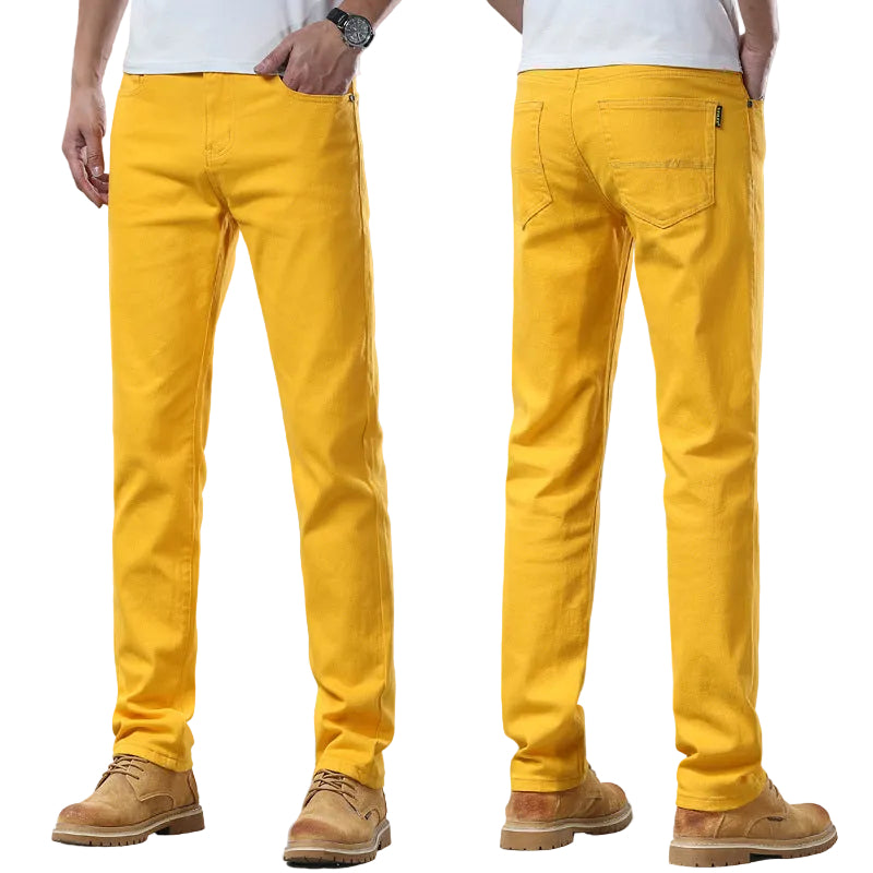 Men Fashion Brands Stretch Slim Fit Skinny Pants - cas7m