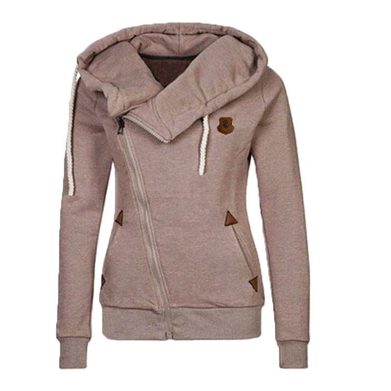 Women's Sport Cardigan Side Zipper Hoodie - cas7m