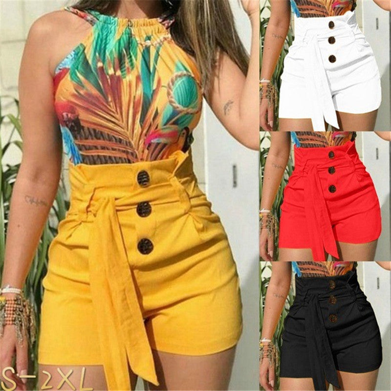 Women's Shorts Slim Fit Fashion High Waist - cas7m