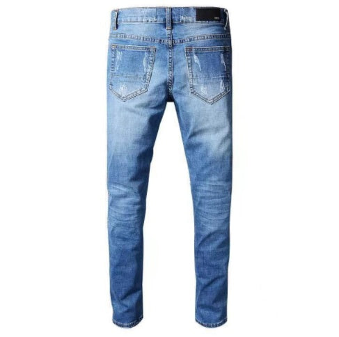 Men's Slim European Style Denim Trousers - cas7m