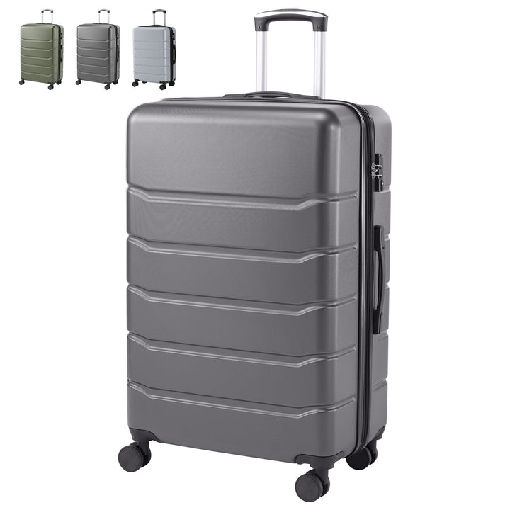 Hard Shell Carry On Suitcase, ABS Spinner Wheel Luggage, Lightweight And Expandable Rolling Travel Bag - cas7m