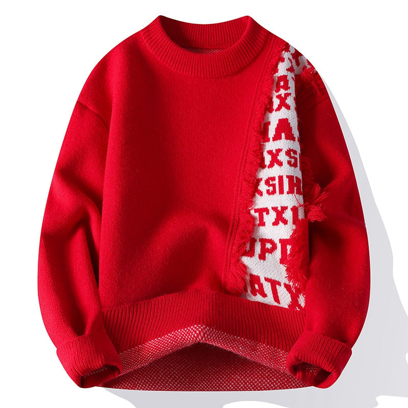 Fashionable Knitted Pullover Men's Long Sleeve - cas7m