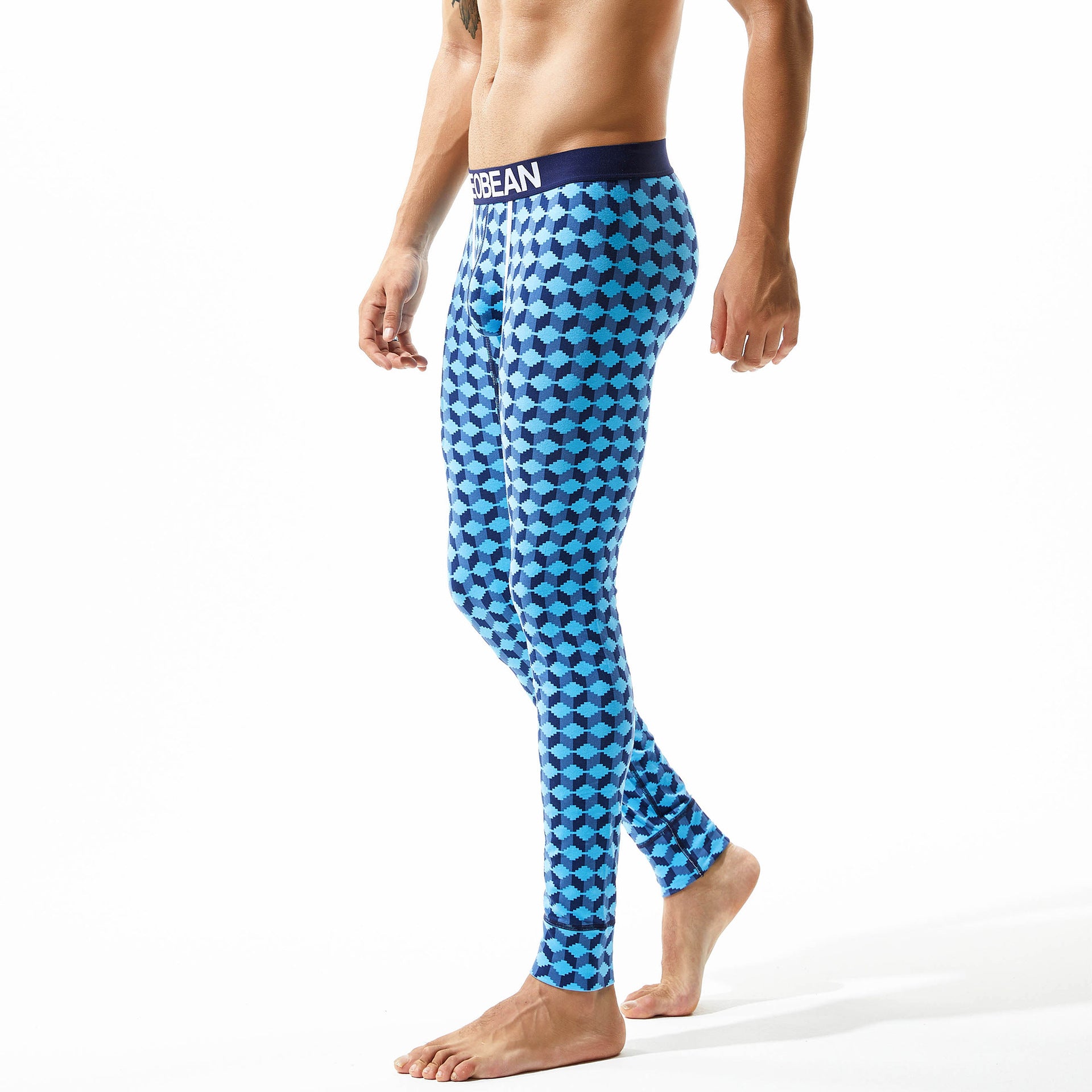 Men's Long Johns Elastic Breathable Cotton Thermal Pants - cas7m