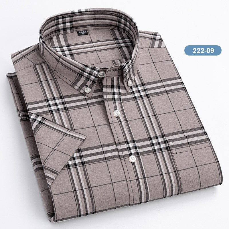 Summer Fashion Casual Men's Shirt Plaid - cas7m
