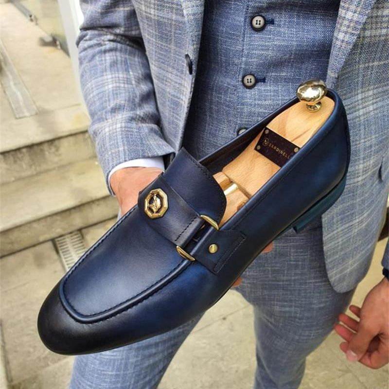 Elegance Men's British Loafers: Stylish, Comfortable Business Shoes - cas7m