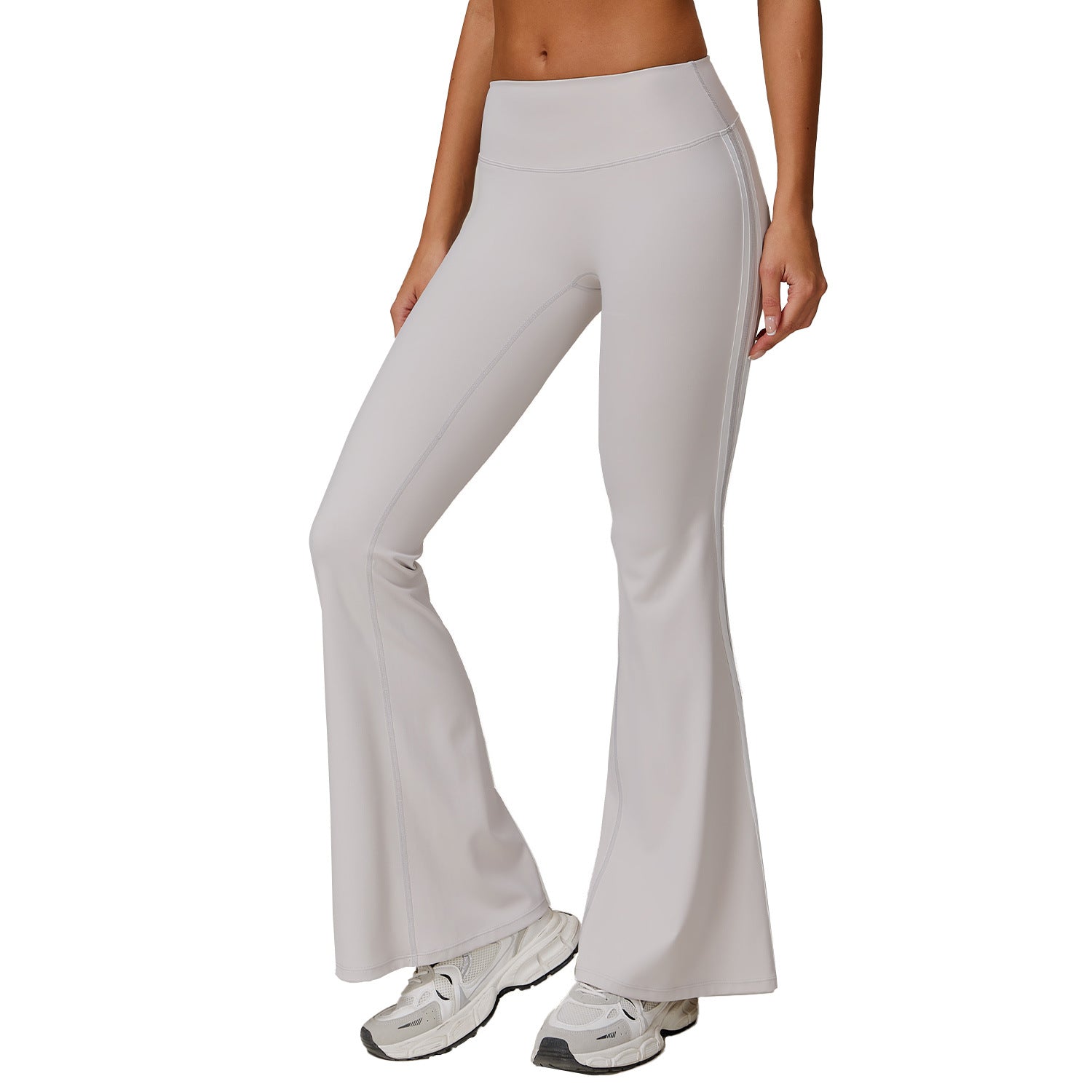 Nude Feel Sports Trousers Slightly Stretch Slimming And Wide Leg Fitness Pants - cas7m