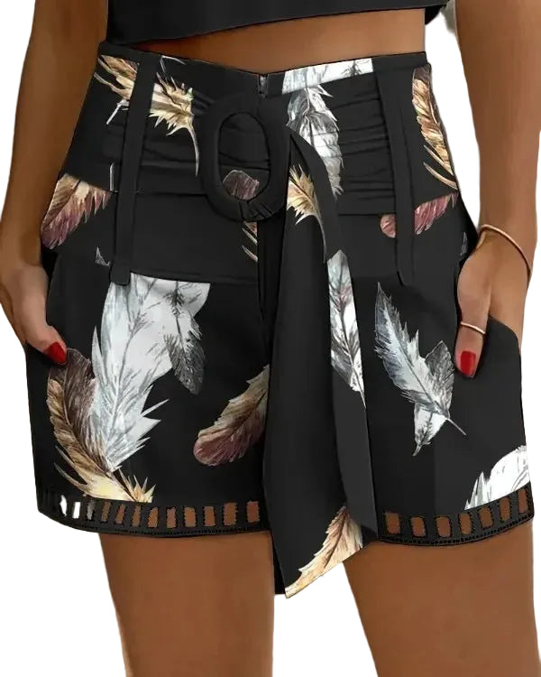 Summer New Lace Stitching Casual Shorts - cas7m
