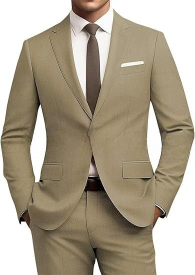 Men's Business Formal Suit Set - All Season Slim Fit - cas7m