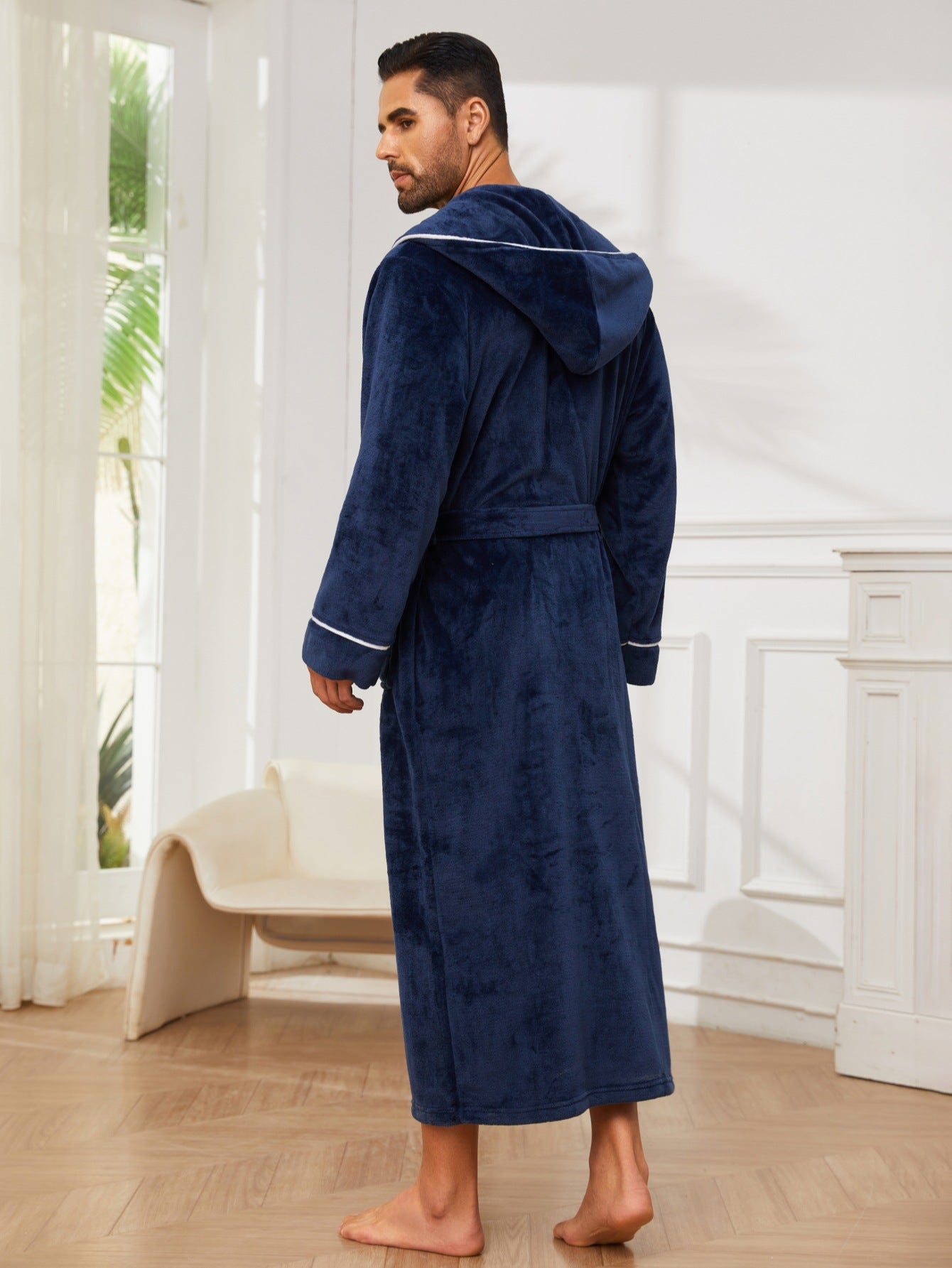 Fashion Men's Flannel Bathrobe Pajamas Women - cas7m