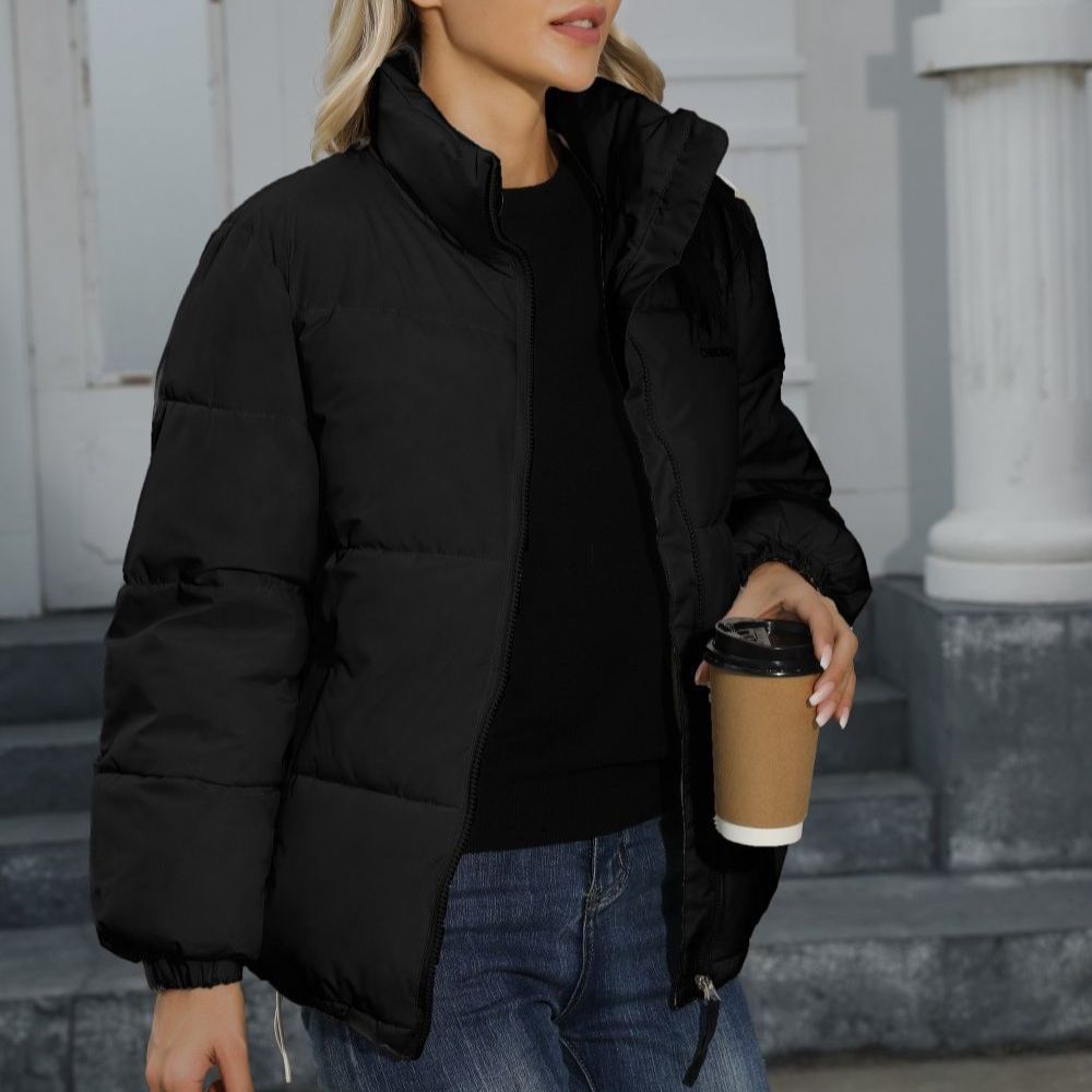 Winter Coat Women Casual Windproof Down Cotton Coat Warm Thickened Jacket Solid Outwear All-match Loose Tops Clothing - cas7m