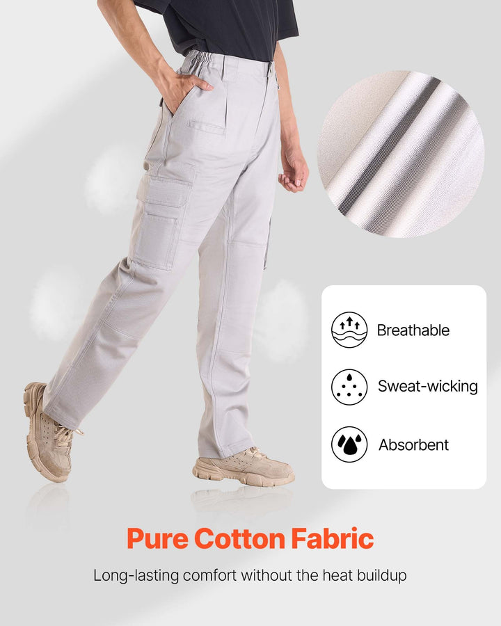 Men’s Flame-Resistant Cotton Work Pants with Utility Pockets - cas7m