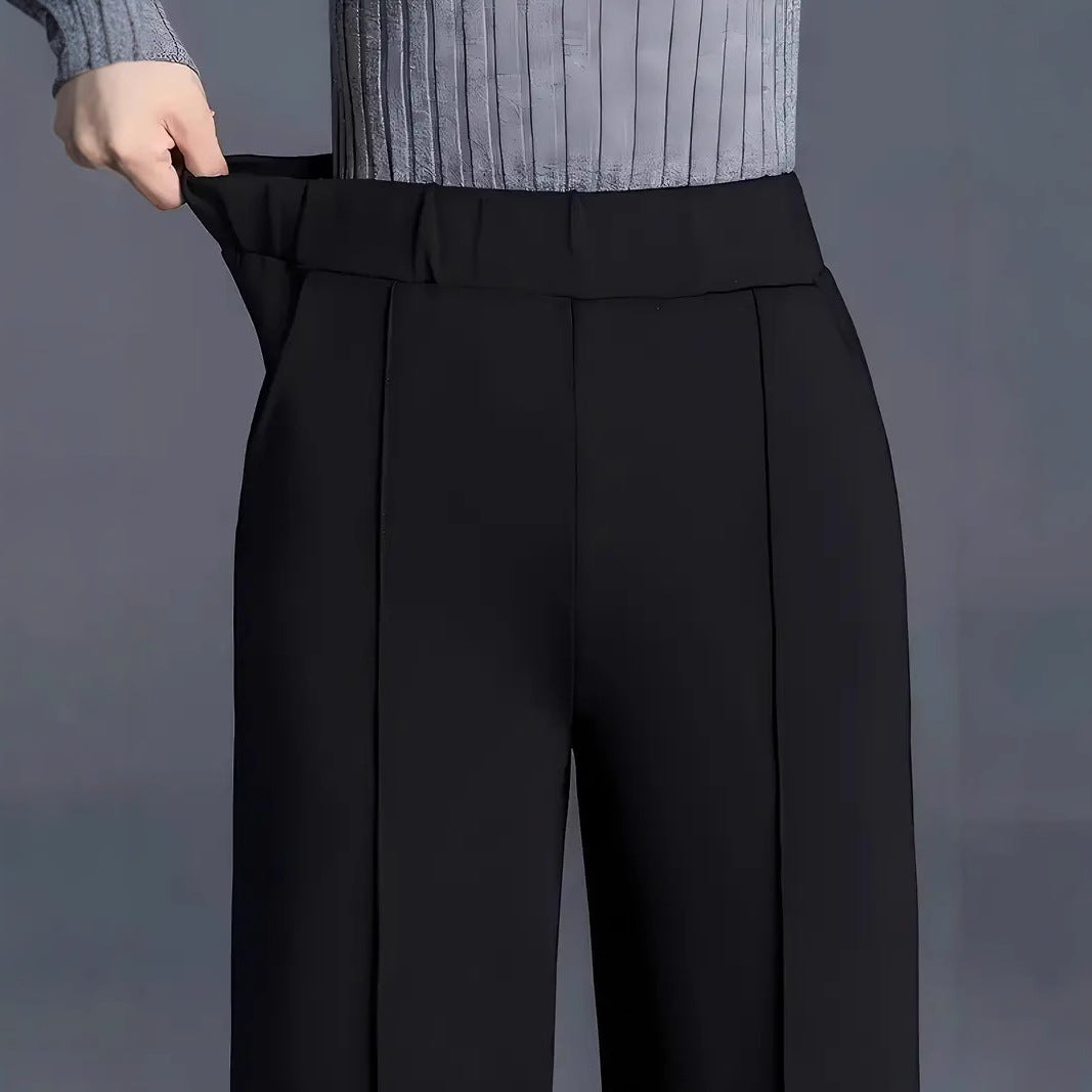 Elegant High Waist Wide Leg Pants: Chic Autumn Winter Essential - cas7m