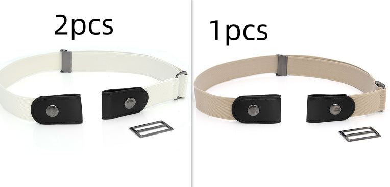 New Slim Elastic Invisible Belt Simple Lazy Belt Fat Elastic Leather - cas7m