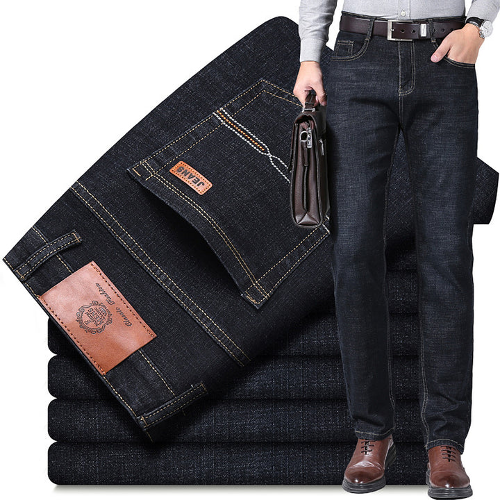 Autumn Thick Jeans Men's Loose Straight - cas7m