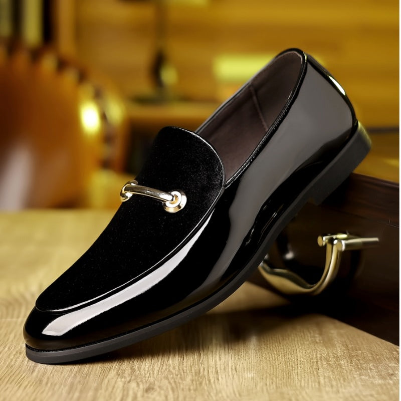 Elegant Plus Size Men's Leather Shoes with Vibrant Details - cas7m