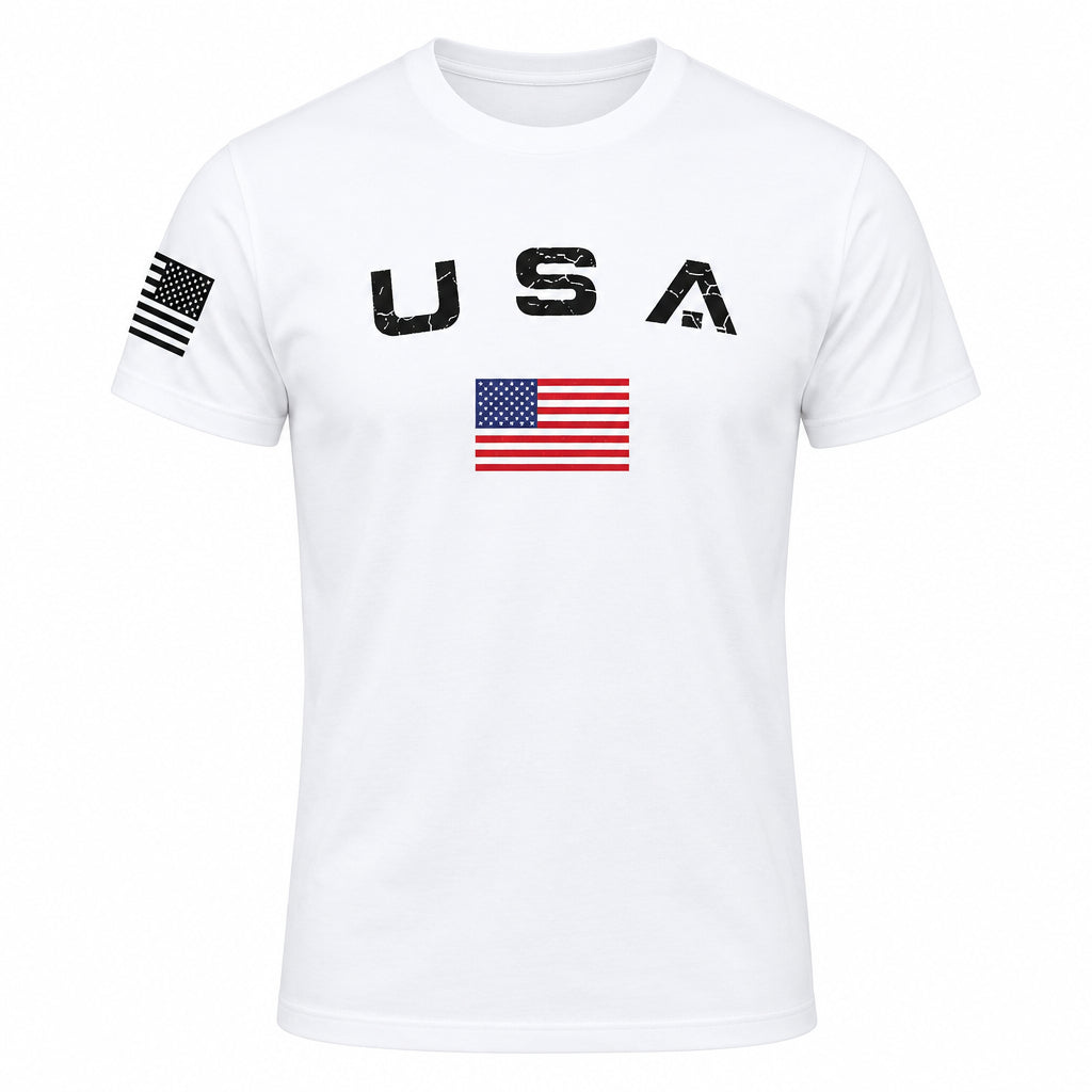DOPRISIC Mens American USA Flag Patriotic T-Shirts 4th of July Shirts Graphic Tees Summer Short Sleeve Workout Shirt Patriotic Tshirts American Tshirt T Shirt for Men White XX-Large