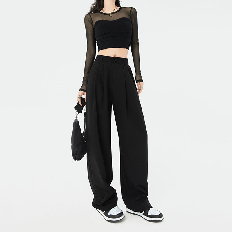 Hot Girl Fashionable Wide Leg Pants Women - cas7m