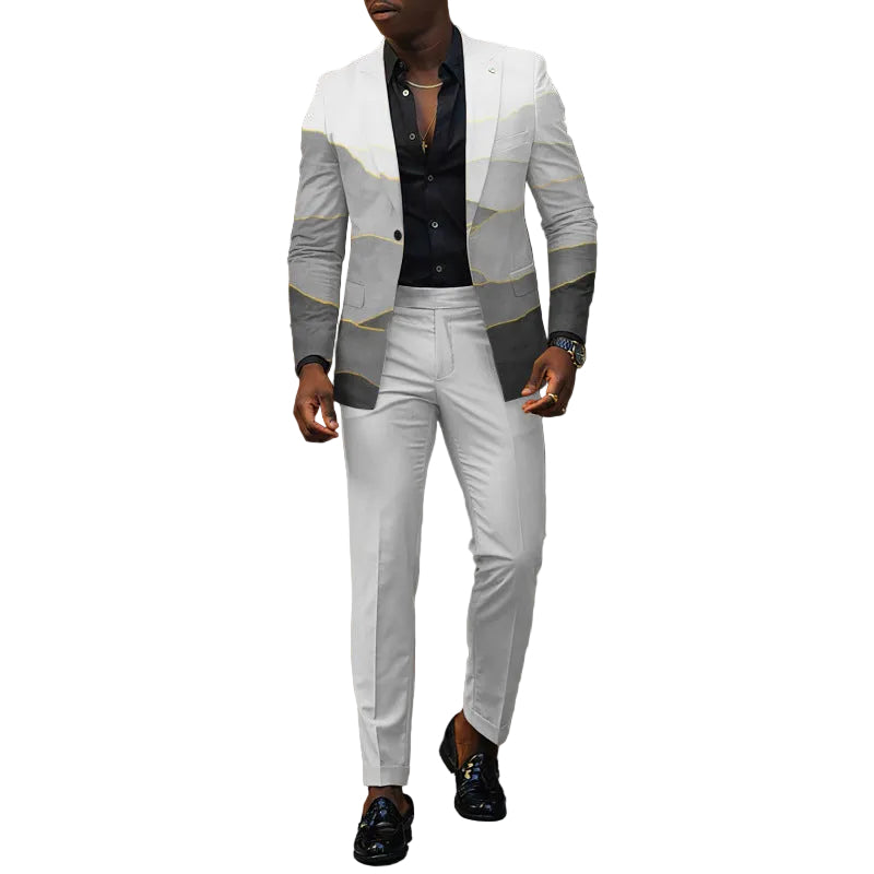 Mens New Autumn Slim-Fit Two-Piece Suit - cas7m