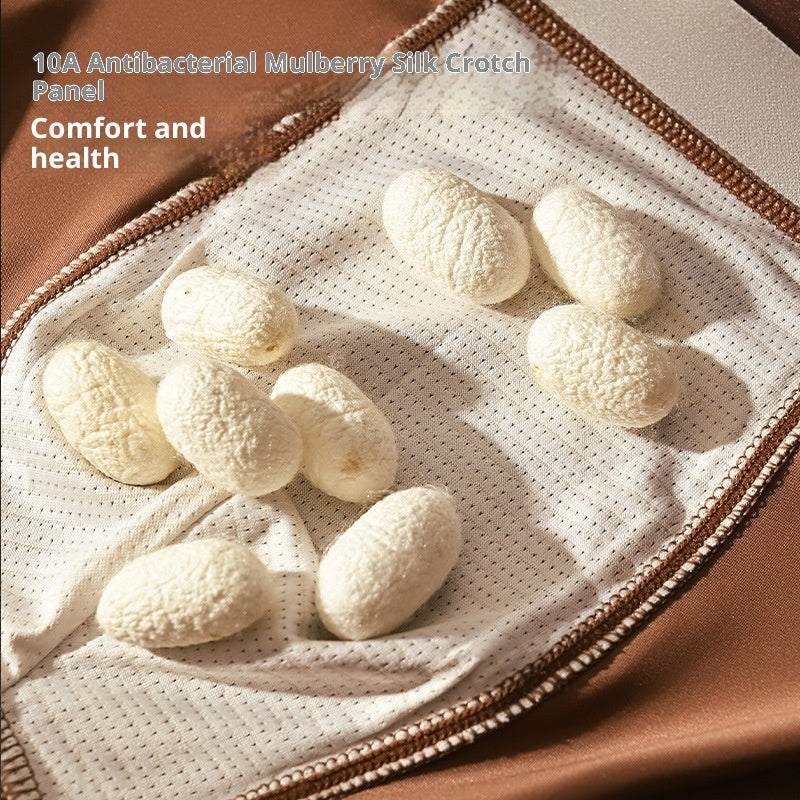 Men's Satin Light Luxury Ice Silk Underwear Summer Breathable Boxers Shorts New Boxers - cas7m