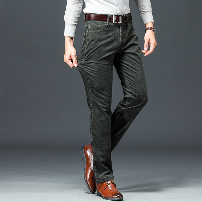 Casual Pants Men's Business Formal Corduroy Straight - cas7m