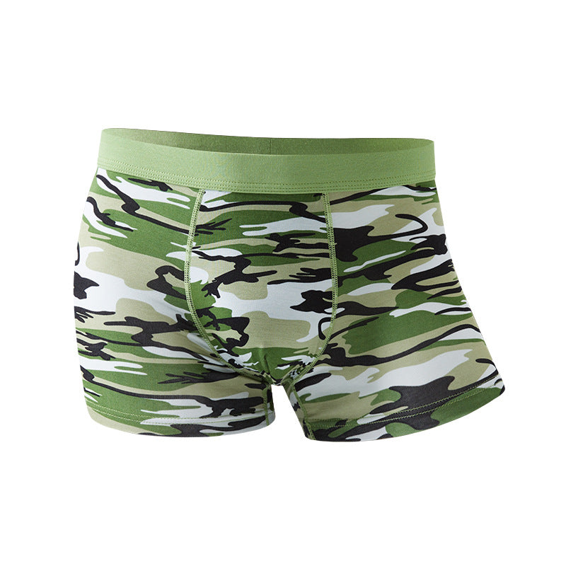Camouflage Men's Underwear Modal Breathable Boxers Mid-waist Printed Boxers - cas7m