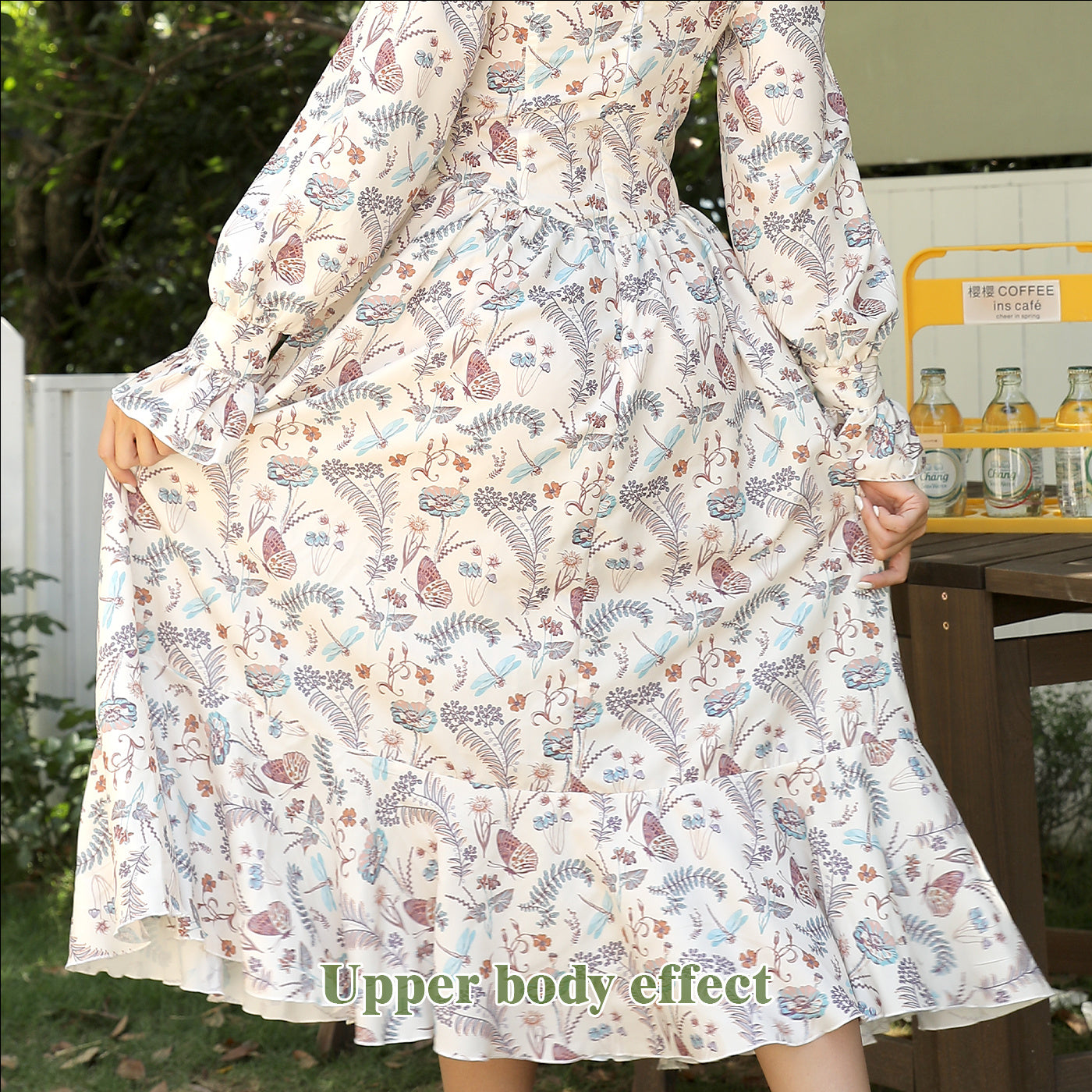 Chic Square Neck Printed Dress