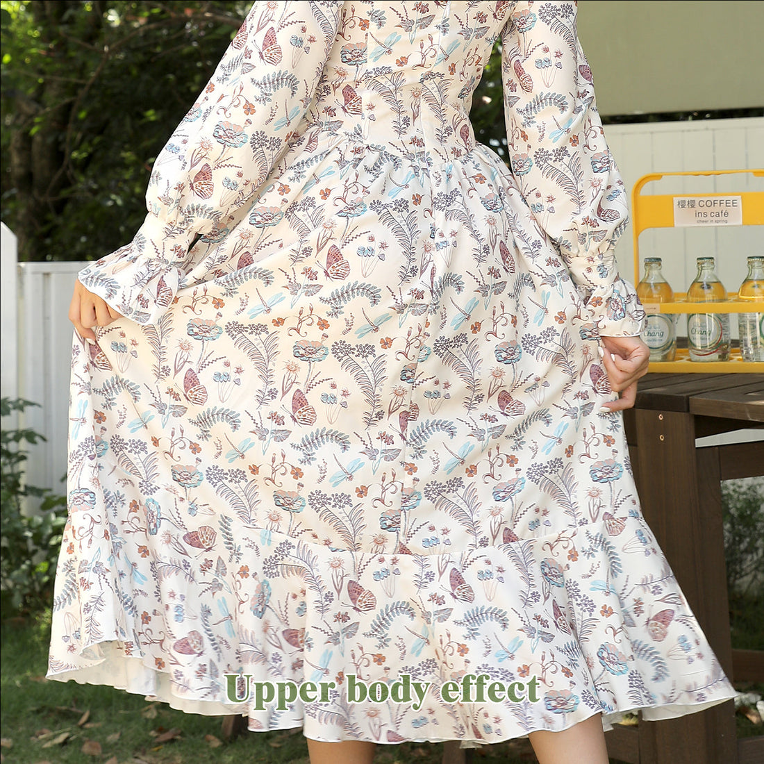 Chic Square Neck Printed Dress