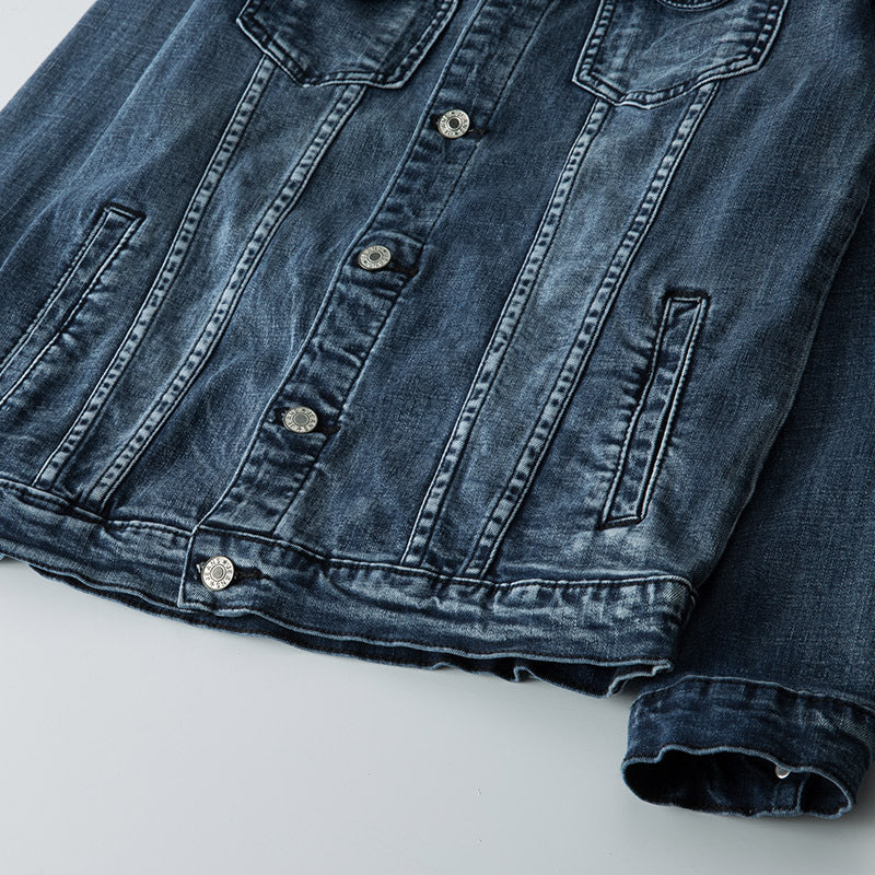 Plus Size Men's Denim Clothes Jacket Coat - cas7m