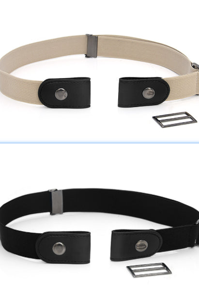 New Slim Elastic Invisible Belt Simple Lazy Belt Fat Elastic Leather - cas7m