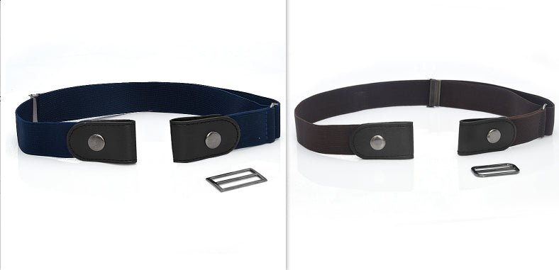 New Slim Elastic Invisible Belt Simple Lazy Belt Fat Elastic Leather - cas7m